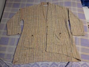 Yasuko Kurisaka Jacket Cardigan Lagenlook Woven Cotton Women’s One Size